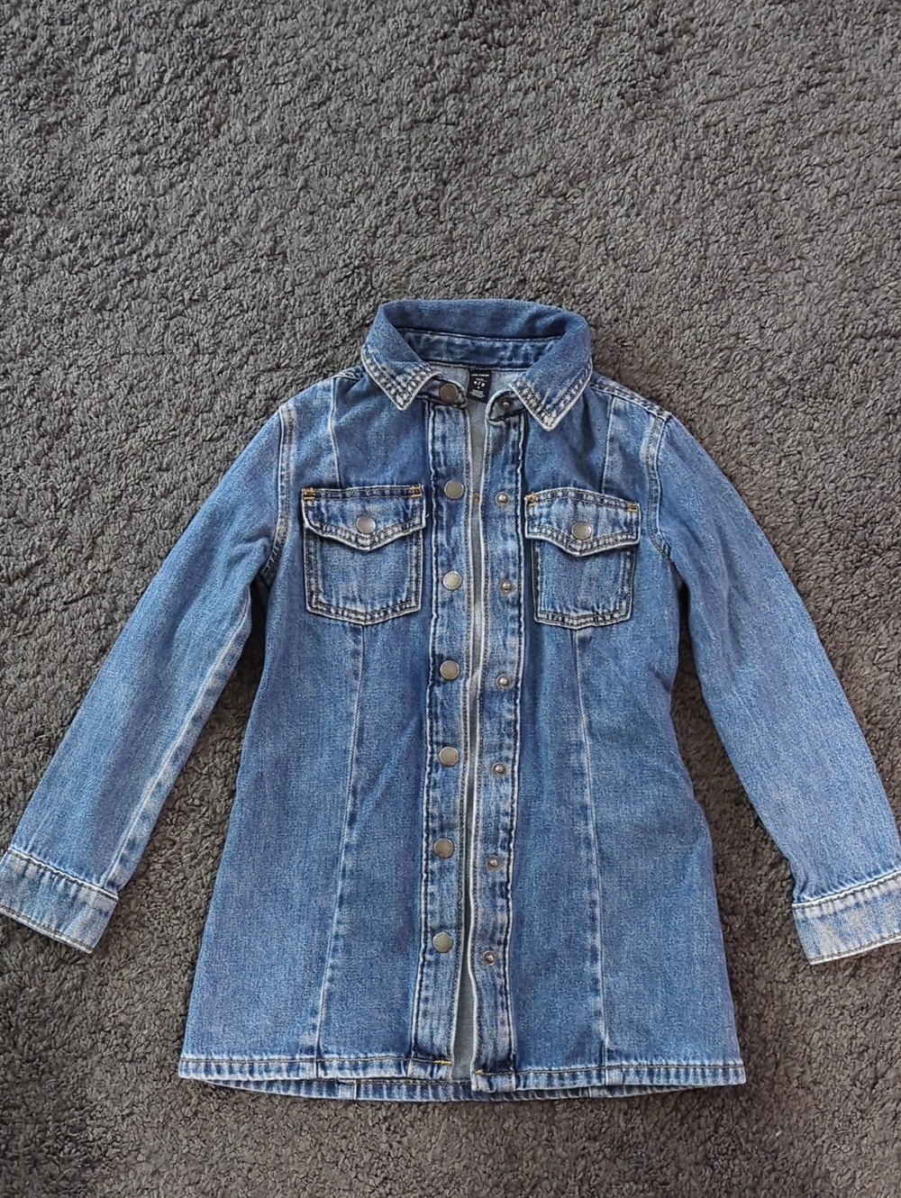 Joe Fresh Two-Tone Blue Kids Denim Dress